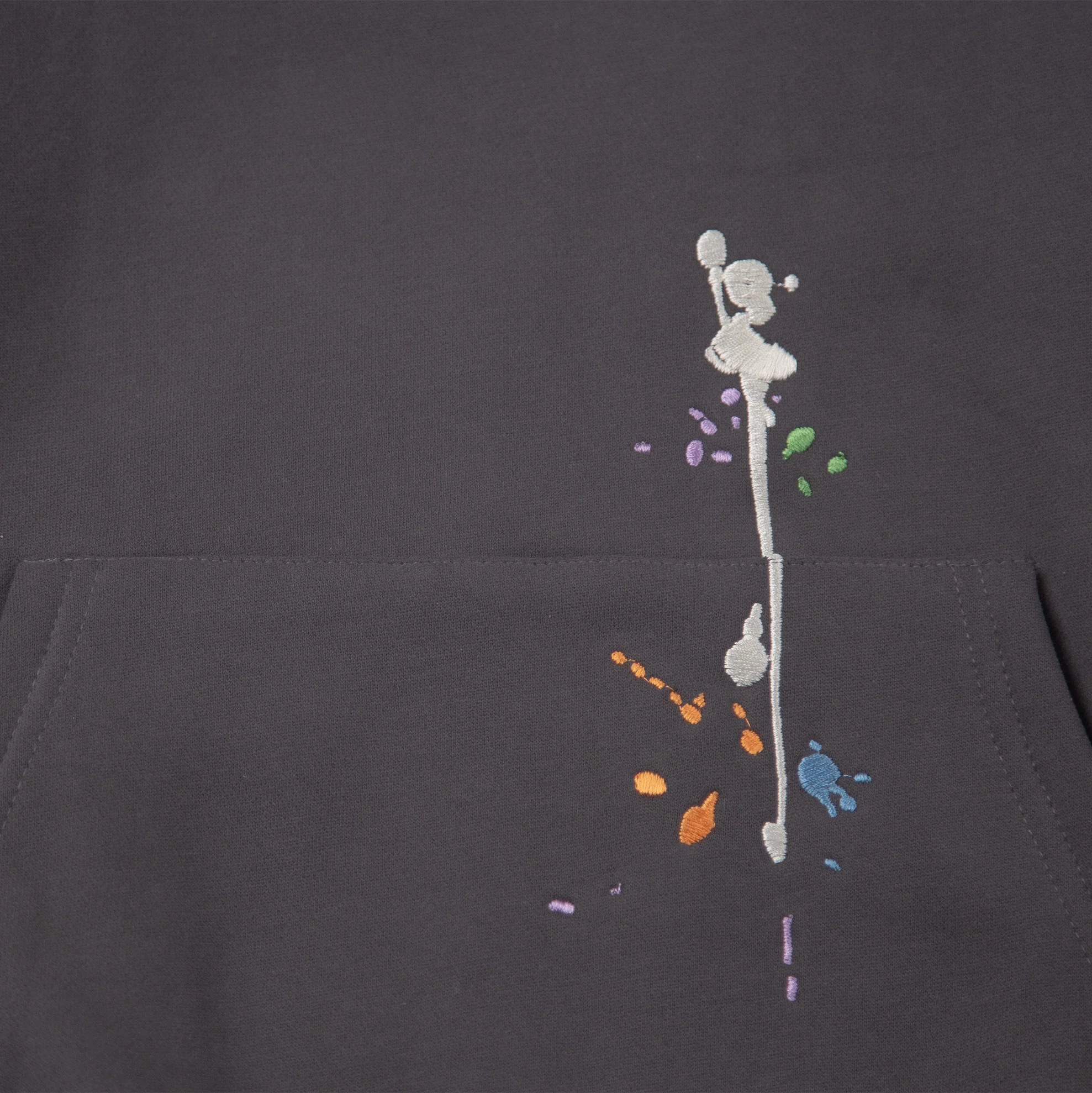 Paint-Splatter Hoodie "Charcoal" - Image 4